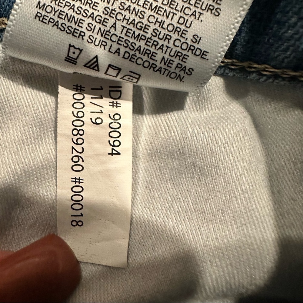 Express Light Washed Cropped Skinny High Rise Stretch Pink Stripe Women’s Size 4 - Picture 10 of 10